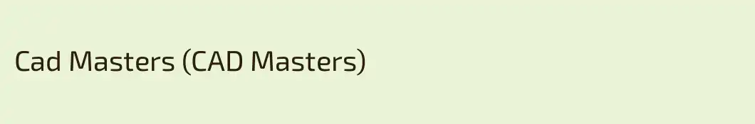 Cad Masters (CAD Masters)